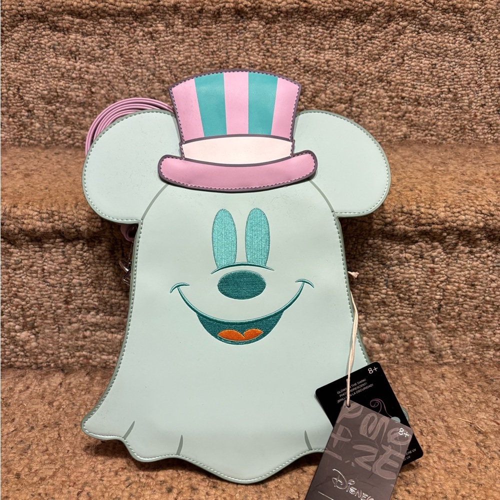 Disney Loungefly Mint and Pink Ghost Crossbody Bag